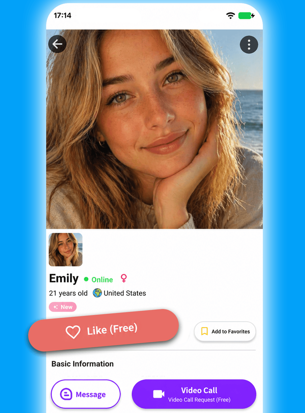 Profile screen